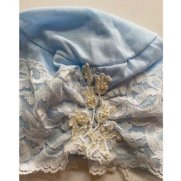 Vintage Turban Style Lace and Cotton Sleep Hat - Baton Rogue Louisiana - Picture 2 of 4